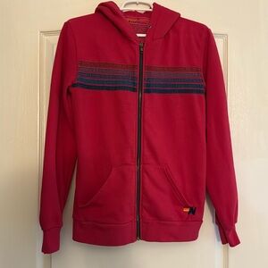COPY - Aviator Nation 5 stripe jacket hoodie red medium ✨